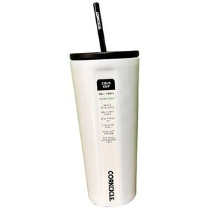 NWT Corkcicle Ceramic Cold‎ Cup Gloss White 24oz